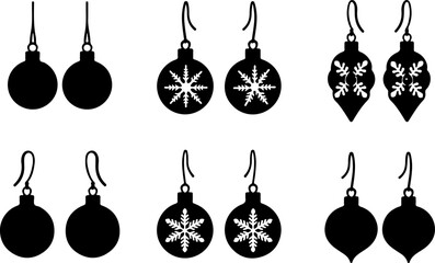 Elegant Christmas Ornament Silhouette Design
