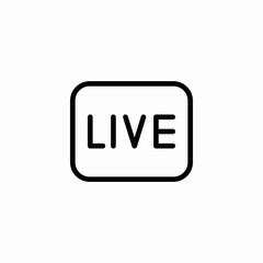 Fototapeta premium live view icon sign vector