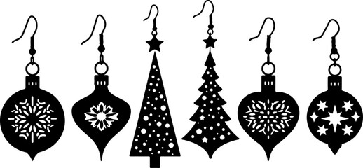 Elegant Christmas Ornament Silhouette Design
