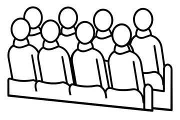 Six-Seater Sofa Coloring Page - Printable Furniture Design