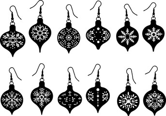 Elegant Christmas Ornament Silhouette Design