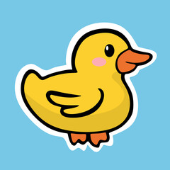 Cute Cartoon Duckling Illustration