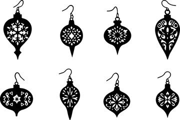 Elegant Christmas Ornament Silhouette Design