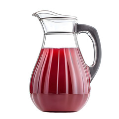 Clear Glass Juice Jug Isolated on White Background for Product Presentation