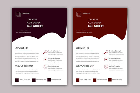 Modern and clean business flayer design with two template.