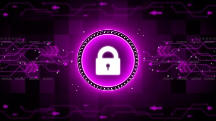 Cyber security and computer data protection with padlock symbol digital concept. Internet technology cyber security concept of protect and scan computer virus attack. - Powered by Adobe