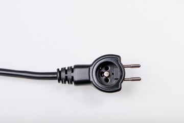 Close-up of a black electrical plug (1)