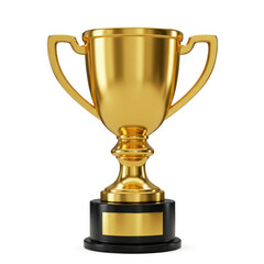 gold cup isolated on white