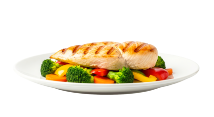 grilled chicken breast with roasted vegetables healthy meal solution
