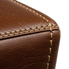 brown leather wallet isolated on white background 