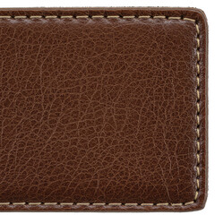 brown leather wallet isolated on white background 