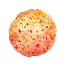 Masala Papad on a White Background- Watercolour Art