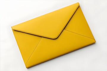 Bright Yellow 3D Envelope &ndash; Photorealistic Digital Art with Minimalist and Elegant Design

