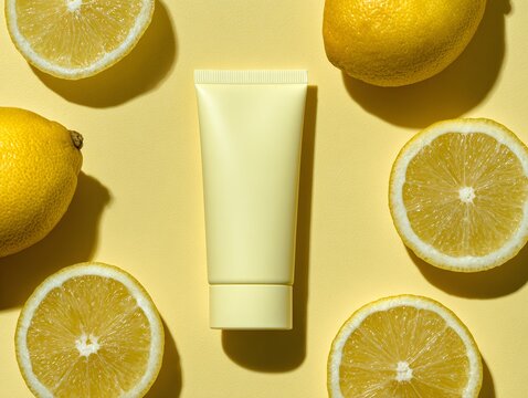 Confezione cosmetica con limoni