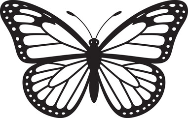 Detailed Butterfly Illustration with Intricate Wing Patterns on Transparent Background for Design