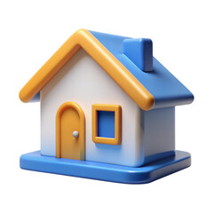 3D Home Icon Isolated on White Background

