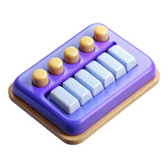 3D Joystick Icon Isolated on White Background
