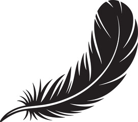 Fototapeta premium Elegant Feather Quill Silhouette Vector Illustration for Writing, Decoration, and Symbolism Projects