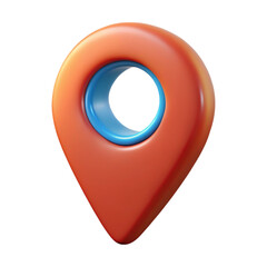 3D Location Pin Icon Isolated on White Background

