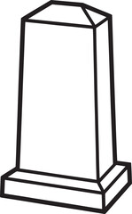 Monumental Stone Structure on Transparent Backdrop for Memorials and Architectural Design Projects