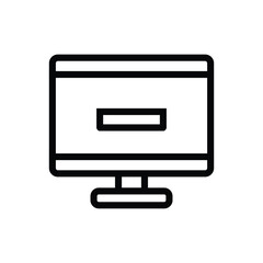 Computer screen monitor pc tv display icon symbol