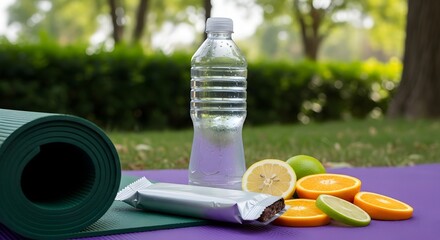 Obraz premium An everyday workplace setting capturing the relatable moment of snacking at the desk.