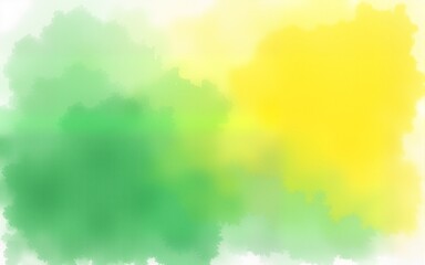 Abstract watercolor background with green and yellow brushstrokes, perfect for designs related to brazil and its national colors. Independence Day of Brazil. Banner. Copy space. High quality