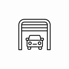 car garage icon sign vector
