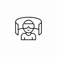 dimensional digital reality icon sign vector