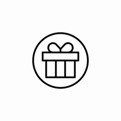 gift button icon sign vector