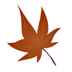 maple leaf vector autumn fall illustration on white design, decoration, pattern, sticker