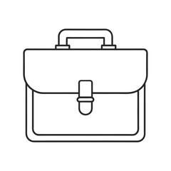 Outline Briefcase Symbol – Clean UI Element for Career, Job, and Productivity Concepts
