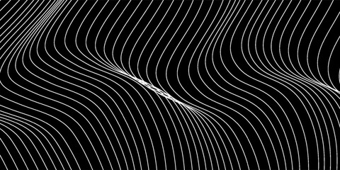 Abstract White Wave Lines on White Background. Vector Illustration