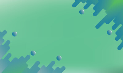 Futuristic background illustration with green and blue gradient, featuring abstract dripping lines and 3D spheres. This modern design evokes a tech-inspired and dynamic feel, perfect for presentation