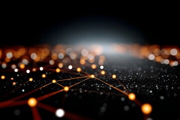 A black background with orange dots scattered across it