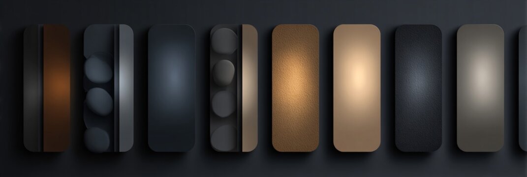 Palette digitale sofisticata: texture scure e gradienti luminosi