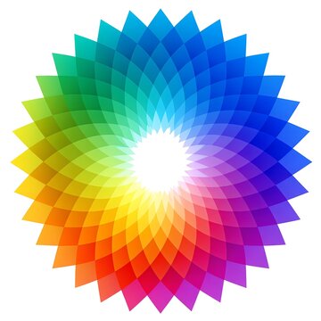 Cerchio astratto arcobaleno a mosaico