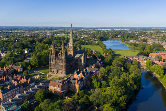 An Aerial Photograph of Lichfield Cathedral