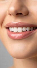 Close-up view of a person's mouth and teeth.