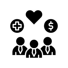 Employee Wellbeing glyph icon