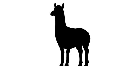 Rustic Alpaca Silhouette Clipart