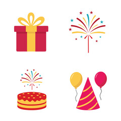 holiday and celebration icon bundle