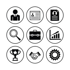 Business & Career Management Icon Set.