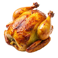 Roasted Chicken Isolated on White Background