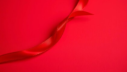 Intricate red ribbon detail on a crimson background, subtle texture, festive, decoration