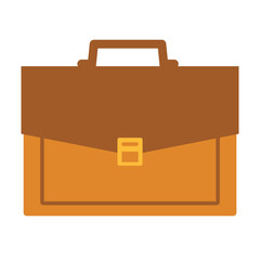 Briefcase icon representing business, career, and professional financial matters. Modern vector illustration isolated on white background, hand drawn, flat design