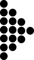 Black arow icon vector silhouette design isolated on white background transparent icon on a transparent background .Curve Arrow right side direction in black color on a plain white background