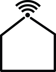smart home icon.  automation symbols. portable information device. Home with wireless connectivity icons. monitoring for smart living
