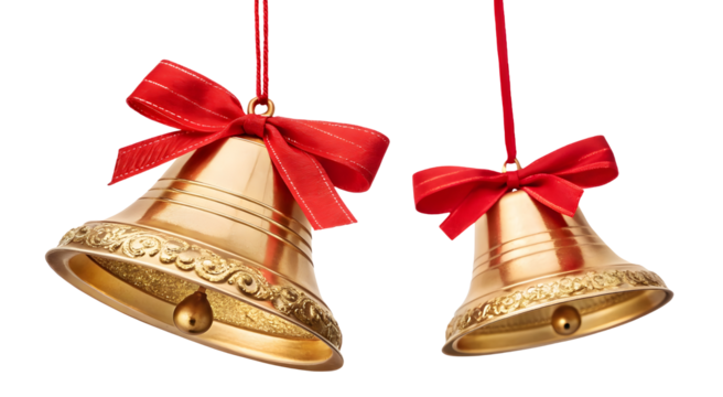A Christmas bells isolated on white or transparent background

