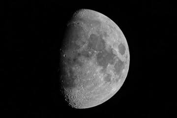 Waxing gibbous moon. 71% lit disc